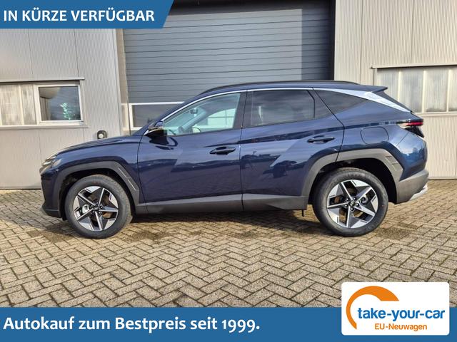 Hyundai TUCSON - Trend 1.6 T-GDI 150PS Automatik TZ 2026 Teil-Leder Sitzheizung v+h Lenkradheizung Klimaautomatik Navi Touchscreen DAB+ Apple CarPlay + Android Auto PDC R&uuml;ckf.-Kamera Matrix-LED-Scheinw. Vorlauffahrzeug