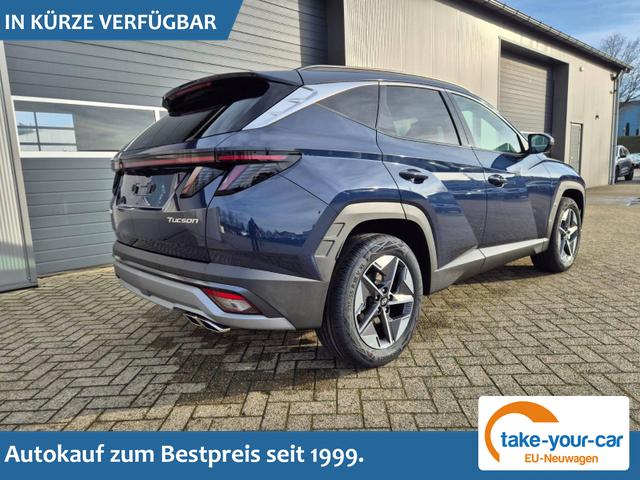 Hyundai TUCSON - Trend 1.6 T-GDI 150PS Automatik TZ 2026 Teil-Leder Sitzheizung v+h Lenkradheizung Klimaautomatik Navi Touchscreen DAB+ Apple CarPlay + Android Auto PDC R&uuml;ckf.-Kamera Matrix-LED-Scheinw. Vorlauffahrzeug