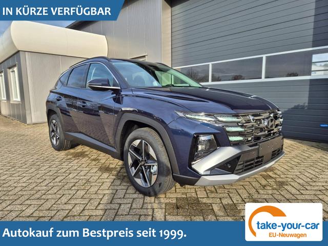 Hyundai TUCSON - Trend 1.6 T-GDI 150PS Automatik TZ 2026 Teil-Leder Sitzheizung v+h Lenkradheizung Klimaautomatik Navi Touchscreen DAB+ Apple CarPlay + Android Auto PDC R&uuml;ckf.-Kamera Matrix-LED-Scheinw. Vorlauffahrzeug