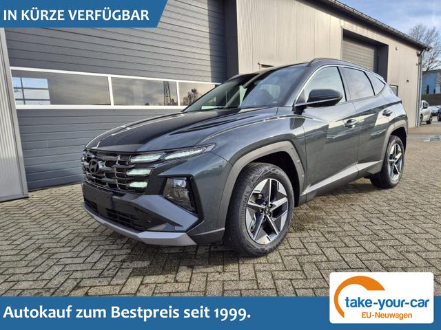 Hyundai TUCSON - Trend 1.6 T-GDI 150PS Automatik TZ 2026 Teil-Leder Sitzheizung v+h Lenkradheizung Klimaautomatik Navi Touchscreen DAB+ Apple CarPlay + Android Auto PDC R&uuml;ckf.-Kamera Matrix-LED-Scheinw. Vorlauffahrzeug