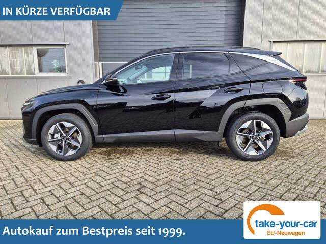Hyundai TUCSON - Trend 1.6 T-GDI 150PS Automatik TZ 2026 Teil-Leder Sitzheizung v+h Lenkradheizung Klimaautomatik Navi Touchscreen DAB+ Apple CarPlay + Android Auto PDC R&uuml;ckf.-Kamera Matrix-LED-Scheinw. Vorlauffahrzeug