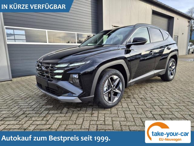 Hyundai TUCSON - Trend 1.6 T-GDI 150PS Automatik TZ 2026 Teil-Leder Sitzheizung v+h Lenkradheizung Klimaautomatik Navi Touchscreen DAB+ Apple CarPlay + Android Auto PDC R&uuml;ckf.-Kamera Matrix-LED-Scheinw. Vorlauffahrzeug