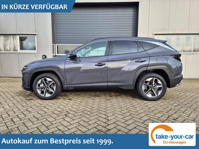 Hyundai TUCSON - Trend 1.6 T-GDI 150PS Automatik TZ 2026 Teil-Leder Sitzheizung v+h Lenkradheizung Klimaautomatik Navi Touchscreen DAB+ Apple CarPlay + Android Auto PDC R&uuml;ckf.-Kamera Matrix-LED-Scheinw. Vorlauffahrzeug