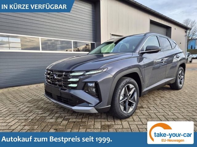 Hyundai TUCSON - Trend 1.6 T-GDI 150PS Automatik TZ 2026 Teil-Leder Sitzheizung v+h Lenkradheizung Klimaautomatik Navi Touchscreen DAB+ Apple CarPlay + Android Auto PDC R&uuml;ckf.-Kamera Matrix-LED-Scheinw. Vorlauffahrzeug