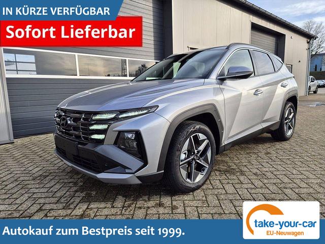 Hyundai TUCSON - Trend 1.6 T-GDI 150PS Automatik TZ 2026 Teil-Leder Sitzheizung v+h Lenkradheizung Klimaautomatik Navi Touchscreen DAB+ Apple CarPlay + Android Auto PDC R&uuml;ckf.-Kamera Matrix-LED-Scheinw. Vorlauffahrzeug