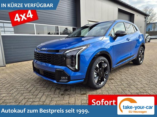 Kia Sportage - 1.6 T-GDi 180PS 4x4 AWD Automatik GT-Line NEUES MODELL MY26 FACELIFT Teil-Leder 19"LM Sitzheizung v+h Lenkradheizung Klimaautomatik ACC Navi Bluetooth Touchscreen Apple CarPlay Android Auto PDC R&uuml;ckf.Kamera 2x Keyless Vorlauffahrzeug