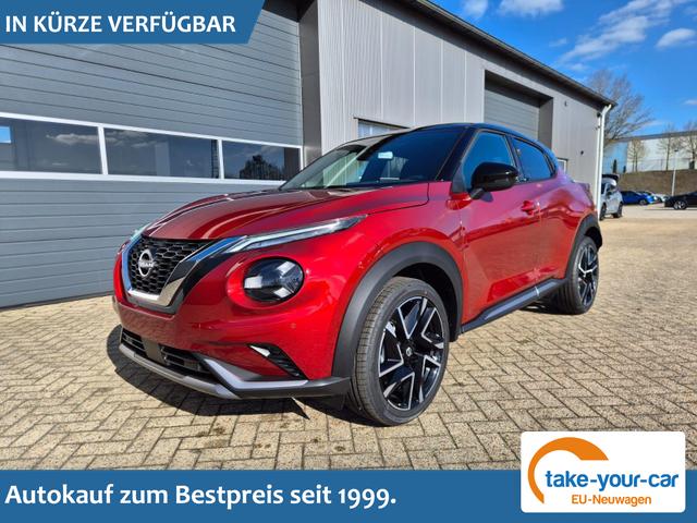 Nissan Juke - 1.0 DIG-T 114PS N-Design Automatik Teil-Leder Klimaautomatik Sitzheizung Lenkradheizung PDC v+h R&uuml;ckf.Kamera Navi 19"LM Bluetooth Touchscreen Apple CarPlay Android Auto Vorlauffahrzeug