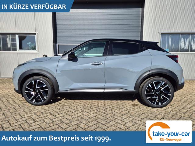 Nissan Juke - 1.0 DIG-T 114PS N-Design Automatik Teil-Leder Klimaautomatik Sitzheizung Lenkradheizung PDC v+h R&uuml;ckf.Kamera Navi 19"LM Bluetooth Touchscreen Apple CarPlay Android Auto Vorlauffahrzeug