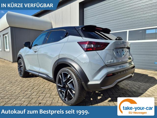 Nissan Juke - 1.0 DIG-T 114PS N-Design Automatik Teil-Leder Klimaautomatik Sitzheizung Lenkradheizung PDC v+h R&uuml;ckf.Kamera Navi 19"LM Bluetooth Touchscreen Apple CarPlay Android Auto Vorlauffahrzeug