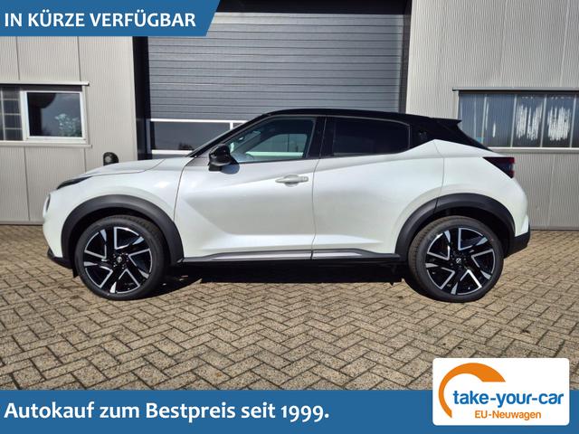 Nissan Juke - 1.0 DIG-T 114PS N-Design Automatik Teil-Leder Klimaautomatik Sitzheizung Lenkradheizung PDC v+h R&uuml;ckf.Kamera Navi 19"LM Bluetooth Touchscreen Apple CarPlay Android Auto Vorlauffahrzeug