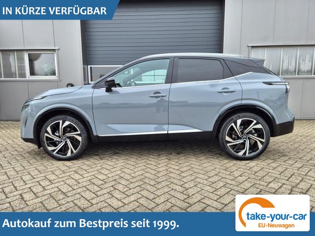 Nissan Qashqai - 1.3 DIG-T MHEV 158 PS X-Tronic Tekna Premium Paket 20"LM Teil-Leder PanoGlasdach Klimaautomatik Sitzheizung Lenkradheizung Navi Head-Up Display elektr. Heckklappe ACC PDC v+h 360&deg;Kamera DAB Bluetooth Touchscreen Apple CarPlay Android Auto Vorlauffahrzeug