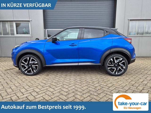 Nissan Juke - 1.0 DIG-T 114PS N-Design Automatik Teil-Leder Klimaautomatik Sitzheizung Lenkradheizung PDC v+h R&uuml;ckf.Kamera Navi 19"LM Bluetooth Touchscreen Apple CarPlay Android Auto Vorlauffahrzeug