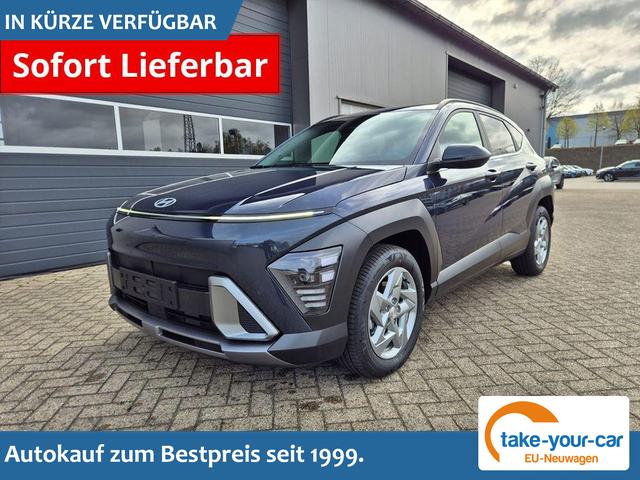 Hyundai KONA - Trend 1.6 T-GDI 150PS Automatik Voll-LED-Scheinw. Sitzheizung Lenkradheizung ACC Klimaautomatik Navi Touchscreen DAB+ Apple CarPlay + Android Auto PDC v+h R&uuml;ckf.Kamera 2xKeyless 17-LM Vorlauffahrzeug
