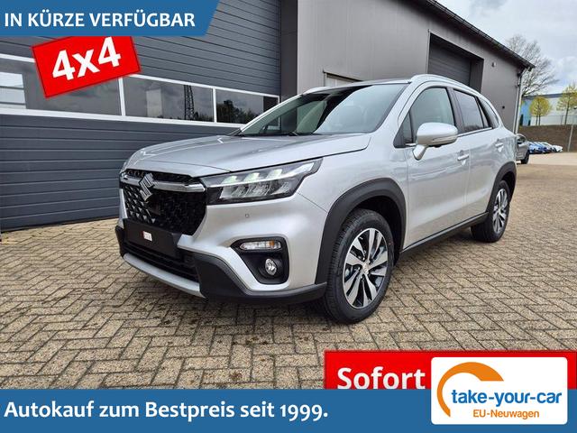 Suzuki S-Cross - Comfort+ 110PS MHEV 4x4 ALLGRIP 1.4 Boosterjet Teilleder Navi Klimaautomatik Sitzheizung ACC PDC v+h 4x Kamera Suzuki-Radio Apple CarPlay Android Auto Touchscreen 2xKeyless 17-LM Vorlauffahrzeug