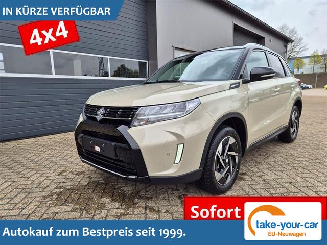 Suzuki Vitara - Comfort+ 110PS MHEV 4x4 ALLGRIP 1.4 Boosterjet Allrad Teilleder mit Alcantara Navi Klimaautomatik Sitzheizung ACC PDC v+h R&uuml;ckf.Kamera Suzuki-Radio Apple CarPlay Android Auto Touchscreen 2xKeyless 17-LM Vorlauffahrzeug