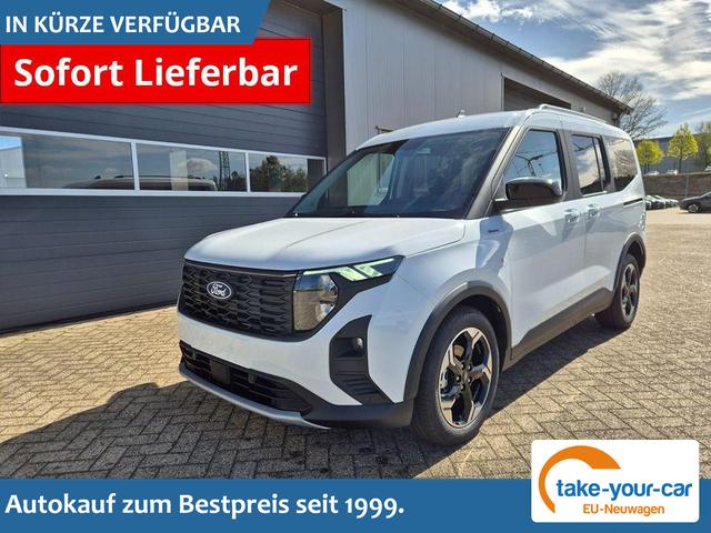 Ford Tourneo Courier - 1.0 EcoBoost 125PS Active Teil-Leder Sitzheizung Lenkradheizung Klimaautomatik PDC v+h R&uuml;ckf.-Kamera ACC TWA Frontscheibe beheizb. Ford-Navi SYNC4 Apple CarPlay + Android Auto Vorlauffahrzeug