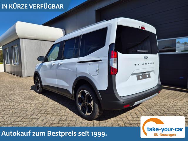 Ford Tourneo Courier - 1.0 EcoBoost 125PS Active Teil-Leder Sitzheizung Lenkradheizung Klimaautomatik PDC v+h R&uuml;ckf.-Kamera ACC TWA Frontscheibe beheizb. Ford-Navi SYNC4 Apple CarPlay + Android Auto Vorlauffahrzeug