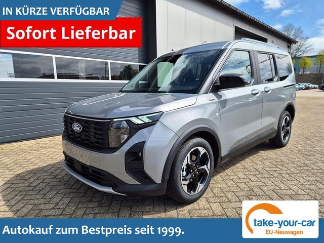 Ford Tourneo Courier - 1.0 EcoBoost 125PS Active Teil-Leder Sitzheizung Lenkradheizung Klimaautomatik PDC v+h R&uuml;ckf.-Kamera ACC TWA Frontscheibe beheizb. Ford-Navi SYNC4 Apple CarPlay + Android Auto Vorlauffahrzeug