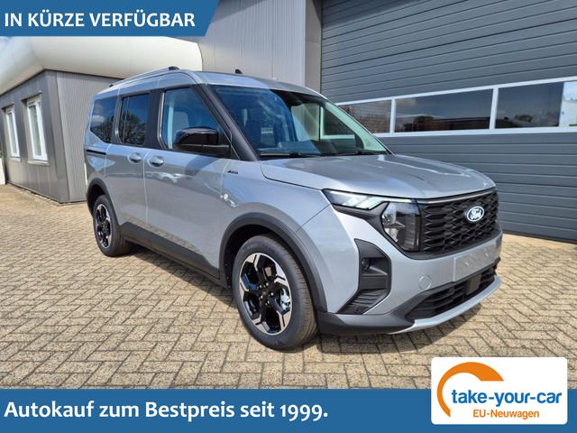 Ford Tourneo Courier - 1.0 EcoBoost 125PS Active Teil-Leder Sitzheizung Lenkradheizung Klimaautomatik PDC v+h R&uuml;ckf.-Kamera ACC TWA Frontscheibe beheizb. Ford-Navi SYNC4 Apple CarPlay + Android Auto Vorlauffahrzeug