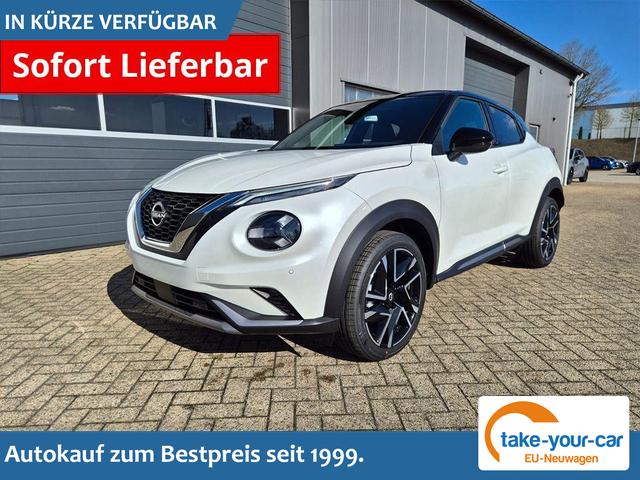 Nissan Juke - 1.0 DIG-T 114PS N-Design Automatik Teil-Leder Klimaautomatik Sitzheizung Lenkradheizung PDC v+h R&uuml;ckf.Kamera Navi 19"LM Bluetooth Touchscreen Apple CarPlay Android Auto Vorlauffahrzeug