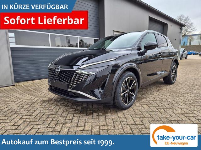 Nissan Qashqai - 1.3 DIG-T MHEV 158 PS X-Tronic Tekna Voll-Leder Klimaautomatik PanoGlasdach Sitzheizung Lenkradheizung Navi Head-Up Display elektr. Heckklappe ACC PDC v+h 360&deg;Kamera DAB Bluetooth Touchscreen Apple CarPlay Android Auto 19"LM Vorlauffahrzeug