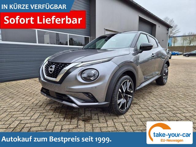 Nissan Juke - 1.0 DIG-T 114PS N-Design Automatik Teil-Leder Klimaautomatik Sitzheizung Lenkradheizung PDC v+h R&uuml;ckf.Kamera Navi 19"LM Bluetooth Touchscreen Apple CarPlay Android Auto Vorlauffahrzeug