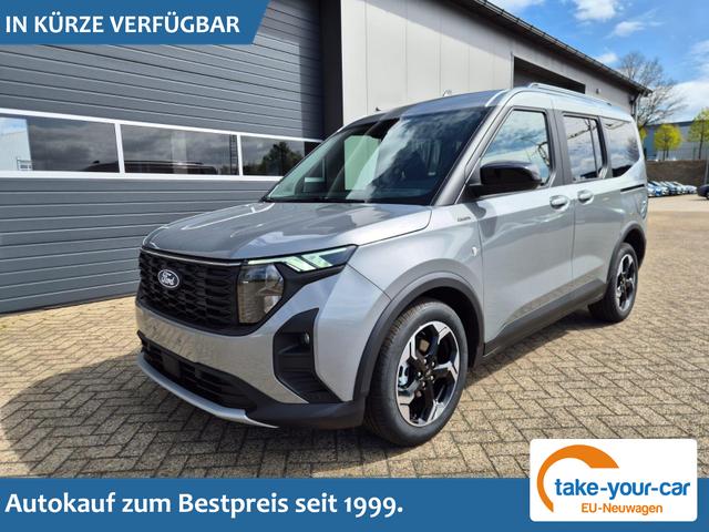Ford Tourneo Courier - 1.0 EcoBoost 125PS Active Teil-Leder Sitzheizung Lenkradheizung Klimaautomatik PDC v+h R&uuml;ckf.-Kamera ACC TWA Frontscheibe beheizb. Ford-Navi SYNC4 Apple CarPlay + Android Auto Vorlauffahrzeug