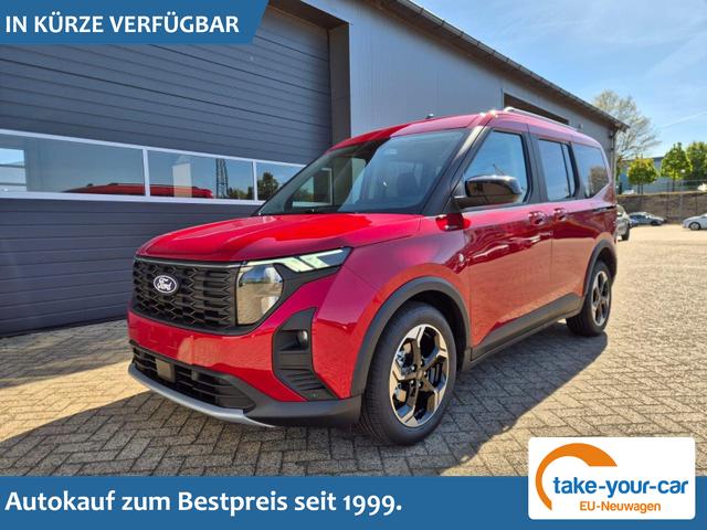 Ford Tourneo Courier - 1.0 EcoBoost 125PS Active Teil-Leder Sitzheizung Lenkradheizung Klimaautomatik PDC v+h R&uuml;ckf.-Kamera ACC TWA Frontscheibe beheizb. Ford-Navi SYNC4 Apple CarPlay + Android Auto Vorlauffahrzeug