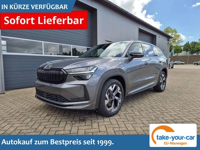Skoda Kodiaq - Sportline 1.5 TSI 204PS PHEV DSG schwenkb. AHK elektr. PanoDach HUD Alcantara PDC v+h 360&deg;Kamera CANTON Sound Klimaautomatik Sitzheizung Lenkradheizung Navi Apple CarPlay Android Auto 2xKeyless 19"LM vollelektr. Reichweite 116KM Vorlauffahrzeug