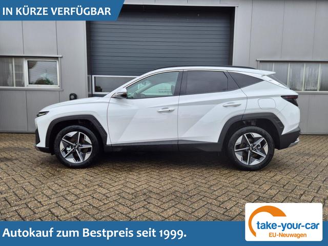 Hyundai TUCSON - Trend 1.6 T-GDI 150PS Automatik TZ 2026 Teil-Leder Sitzheizung v+h Lenkradheizung Klimaautomatik Navi Touchscreen DAB+ Apple CarPlay + Android Auto PDC R&uuml;ckf.-Kamera Matrix-LED-Scheinw. Vorlauffahrzeug