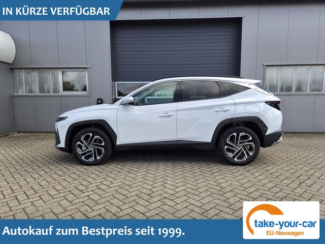Hyundai TUCSON - Trend 1.6 T-GDI 288PS Automatik PHEV Krell-Sound Teill-Leder elektr. Heckklappe ACC Klimaautomatik Sitzheizung Lenkrandheizung Navi PDC v+h R&uuml;ckf.Kamera Apple CarPlay + Android Auto 2xKeyless 19-LM vollelektr. Reichweite 68KM Vorlauffahrzeug