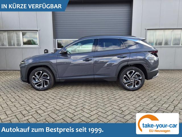 Hyundai TUCSON - Trend 1.6 T-GDI 288PS Automatik PHEV Krell-Sound Teill-Leder elektr. Heckklappe ACC Klimaautomatik Sitzheizung Lenkrandheizung Navi PDC v+h R&uuml;ckf.Kamera Apple CarPlay + Android Auto 2xKeyless 19-LM vollelektr. Reichweite 68KM Vorlauffahrzeug