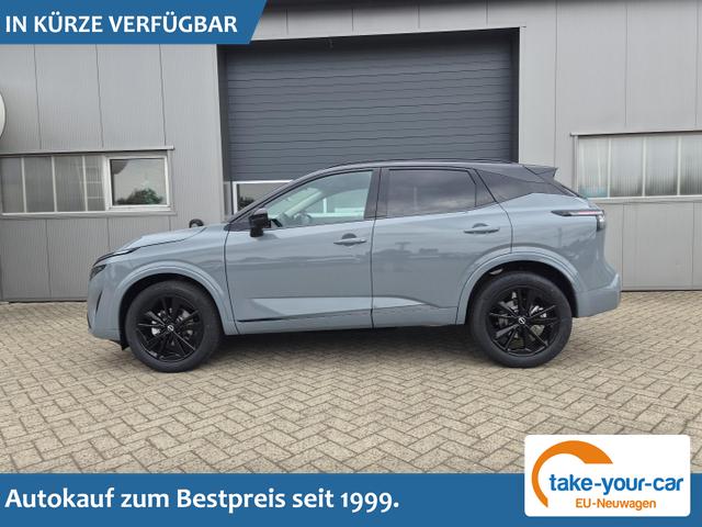 Nissan Qashqai - 1.3 DIG-T MHEV 158 PS X-Tronic N-Design Head-Up Display Teil-Leder Klimaautomatik Sitzheizung Lenkradheizung Navi elektr. Heckklappe ACC PDC v+h 360&deg;Kamera DAB Bluetooth Touchscreen Apple CarPlay Android Auto 19"Zoll Vorlauffahrzeug