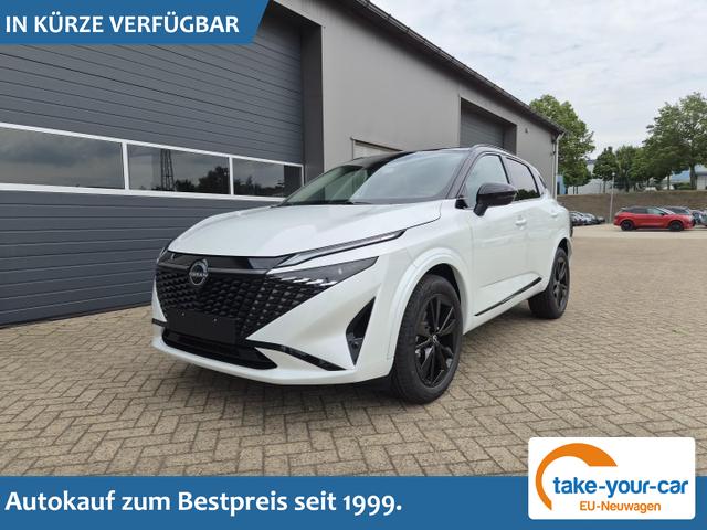 Nissan Qashqai - 1.3 DIG-T MHEV 158 PS X-Tronic N-Design Head-Up Display Teil-Leder Klimaautomatik Sitzheizung Lenkradheizung Navi elektr. Heckklappe ACC PDC v+h 360&deg;Kamera DAB Bluetooth Touchscreen Apple CarPlay Android Auto 19"Zoll Vorlauffahrzeug