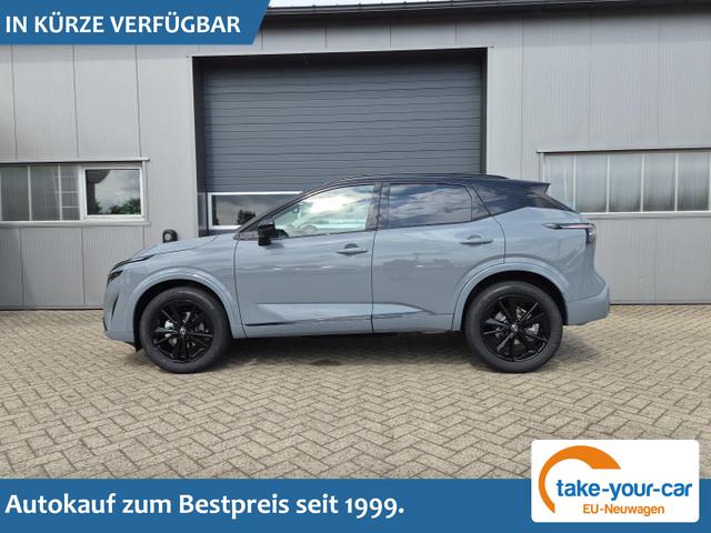 Nissan Qashqai - 1.3 DIG-T MHEV 158 PS X-Tronic N-Design PanoDach Teil-Leder Klimaautomatik Sitzheizung Lenkradheizung Navi ACC PDC v+h 360&deg;Kamera DAB Bluetooth Touchscreen Apple CarPlay Android Auto 19"Zoll Vorlauffahrzeug