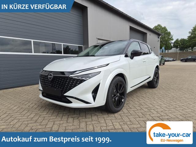 Nissan Qashqai - 1.3 DIG-T MHEV 158 PS X-Tronic N-Design PanoDach Teil-Leder Klimaautomatik Sitzheizung Lenkradheizung Navi ACC PDC v+h 360&deg;Kamera DAB Bluetooth Touchscreen Apple CarPlay Android Auto 19"Zoll Vorlauffahrzeug