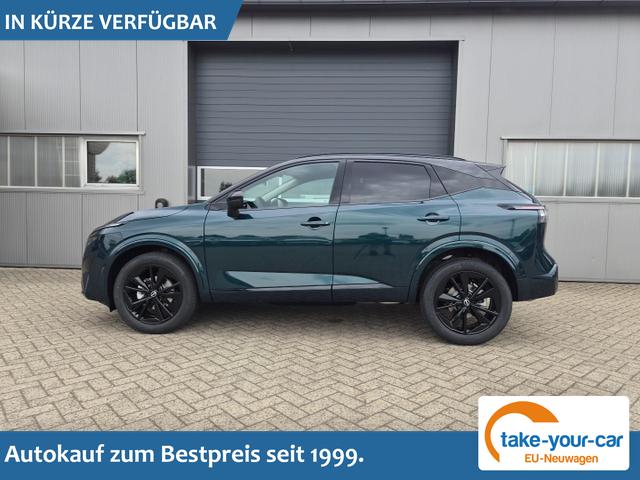 Nissan Qashqai - 1.3 DIG-T MHEV 158 PS X-Tronic N-Design Head-Up Display Teil-Leder Klimaautomatik Sitzheizung Lenkradheizung Navi elektr. Heckklappe ACC PDC v+h 360&deg;Kamera DAB Bluetooth Touchscreen Apple CarPlay Android Auto 19"Zoll Vorlauffahrzeug