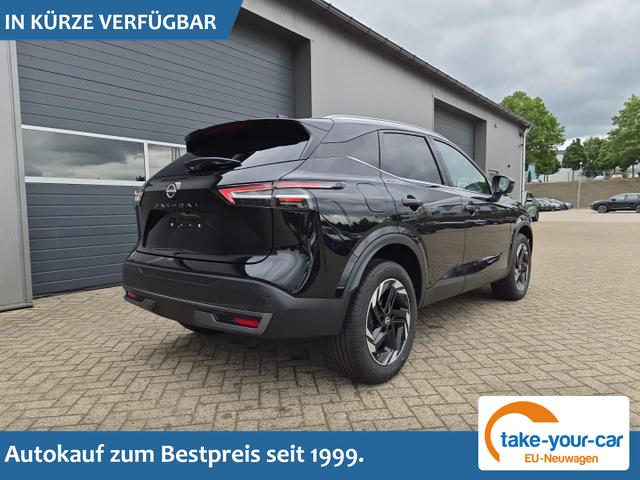 Nissan Qashqai - 1.3 DIG-T MHEV 158 PS X-Tronic N-Connecta Teil-Leder PanoGlasdach Klimaautomatik Sitzheizung Lenkradheizung Navi ACC PDC v+h 360&deg;Kamera DAB Bluetooth Touchscreen Apple CarPlay Android Auto 18"LM Vorlauffahrzeug