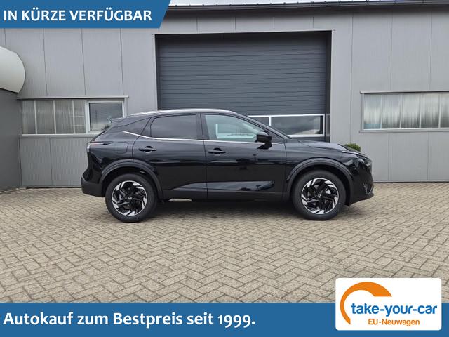 Nissan Qashqai - 1.3 DIG-T MHEV 158 PS X-Tronic N-Connecta Teil-Leder PanoGlasdach Klimaautomatik Sitzheizung Lenkradheizung Navi ACC PDC v+h 360&deg;Kamera DAB Bluetooth Touchscreen Apple CarPlay Android Auto 18"LM Vorlauffahrzeug