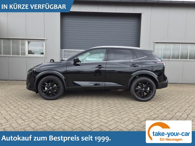 Nissan Qashqai - 1.3 DIG-T MHEV 158 PS X-Tronic Tekna Voll-Leder Klimaautomatik PanoGlasdach Sitzheizung Lenkradheizung Navi Head-Up Display elektr. Heckklappe ACC PDC v+h 360&deg;Kamera DAB Bluetooth Touchscreen Apple CarPlay Android Auto 19"LM Vorlauffahrzeug