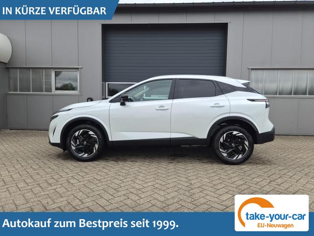 Nissan Qashqai - 1.3 DIG-T MHEV 158 PS X-Tronic N-Connecta Teil-Leder PanoGlasdach Klimaautomatik Sitzheizung Lenkradheizung Navi ACC PDC v+h 360&deg;Kamera DAB Bluetooth Touchscreen Apple CarPlay Android Auto 18"LM Vorlauffahrzeug