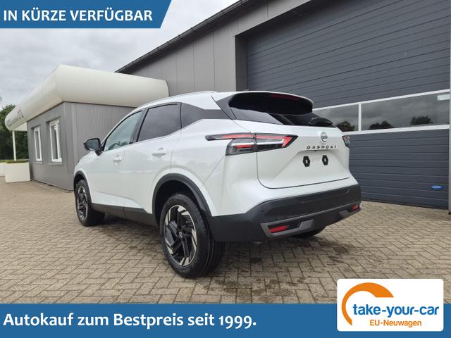 Nissan Qashqai - 1.3 DIG-T MHEV 158 PS X-Tronic N-Connecta Teil-Leder PanoGlasdach Klimaautomatik Sitzheizung Lenkradheizung Navi ACC PDC v+h 360&deg;Kamera DAB Bluetooth Touchscreen Apple CarPlay Android Auto 18"LM Vorlauffahrzeug
