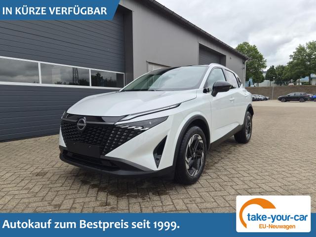 Nissan Qashqai - 1.3 DIG-T MHEV 158 PS X-Tronic N-Connecta Teil-Leder PanoGlasdach Klimaautomatik Sitzheizung Lenkradheizung Navi ACC PDC v+h 360&deg;Kamera DAB Bluetooth Touchscreen Apple CarPlay Android Auto 18"LM Vorlauffahrzeug