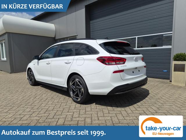 Hyundai i30 Kombi - 1.6 T-GDI 150PS Automatik N-Line Sitzheizung Lenkradheizung Klimaautomatik Navi 10,3"-Touchscreen Bluelink Apple CarPlay + Android Auto PDC v+h R&uuml;ckf.Kamera 18-LM Vorlauffahrzeug