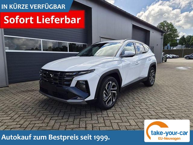Hyundai TUCSON - Trend 1.6 T-GDI 288PS Automatik PHEV Krell-Sound Teill-Leder elektr. Heckklappe ACC Klimaautomatik Sitzheizung Lenkrandheizung Navi PDC v+h R&uuml;ckf.Kamera Apple CarPlay + Android Auto 2xKeyless 19-LM vollelektr. Reichweite 68KM Vorlauffahrzeug