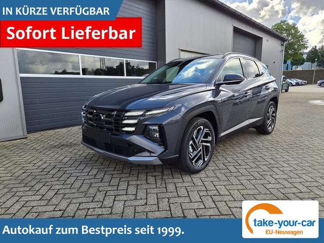 Hyundai TUCSON - Trend 1.6 T-GDI 288PS Automatik PHEV Krell-Sound Teill-Leder elektr. Heckklappe ACC Klimaautomatik Sitzheizung Lenkrandheizung Navi PDC v+h R&uuml;ckf.Kamera Apple CarPlay + Android Auto 2xKeyless 19-LM vollelektr. Reichweite 68KM Vorlauffahrzeug