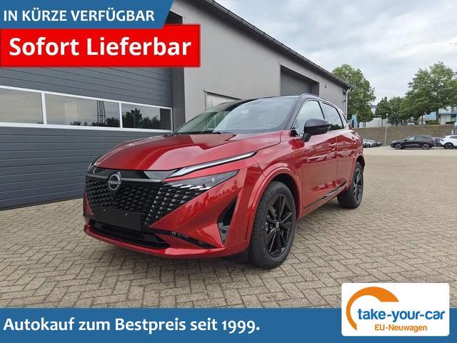 Nissan Qashqai - 1.3 DIG-T MHEV 158 PS X-Tronic N-Design Head-Up Display Teil-Leder Klimaautomatik Sitzheizung Lenkradheizung Navi elektr. Heckklappe ACC PDC v+h 360&deg;Kamera DAB Bluetooth Touchscreen Apple CarPlay Android Auto 19"Zoll Vorlauffahrzeug