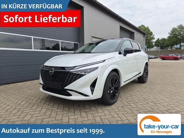Nissan Qashqai - 1.3 DIG-T MHEV 158 PS X-Tronic N-Design Head-Up Display Teil-Leder Klimaautomatik Sitzheizung Lenkradheizung Navi elektr. Heckklappe ACC PDC v+h 360&deg;Kamera DAB Bluetooth Touchscreen Apple CarPlay Android Auto 19"Zoll Vorlauffahrzeug