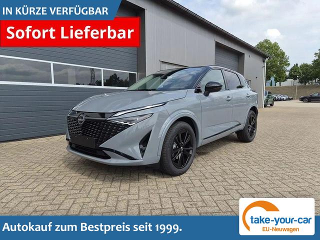 Nissan Qashqai - 1.3 DIG-T MHEV 158 PS X-Tronic N-Design PanoDach Teil-Leder Klimaautomatik Sitzheizung Lenkradheizung Navi ACC PDC v+h 360&deg;Kamera DAB Bluetooth Touchscreen Apple CarPlay Android Auto 19"Zoll Vorlauffahrzeug