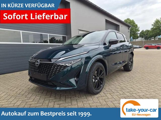 Nissan Qashqai - 1.3 DIG-T MHEV 158 PS X-Tronic N-Design PanoDach Teil-Leder Klimaautomatik Sitzheizung Lenkradheizung Navi ACC PDC v+h 360&deg;Kamera DAB Bluetooth Touchscreen Apple CarPlay Android Auto 19"Zoll Vorlauffahrzeug